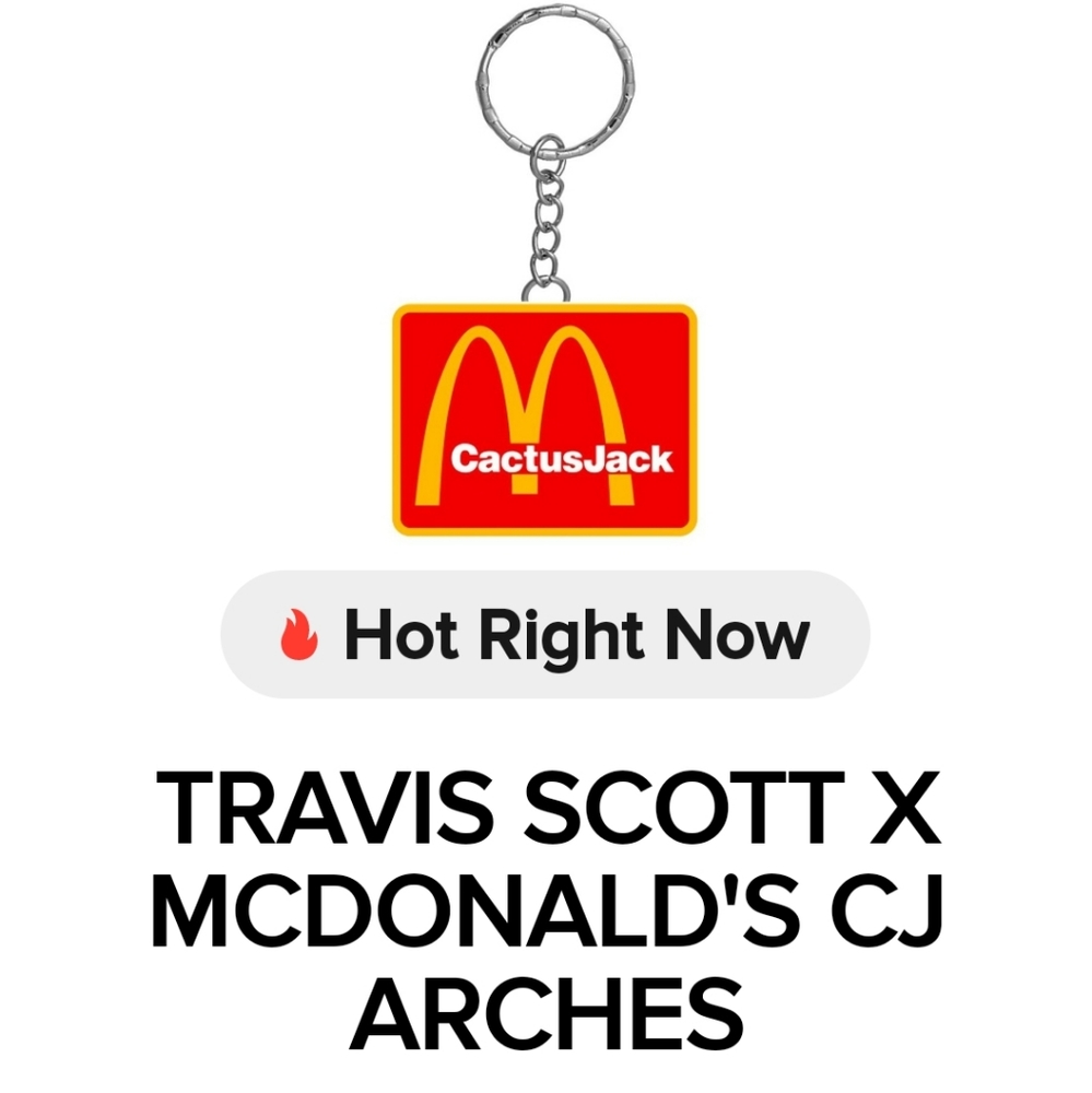 travis scott McDonald's key chain